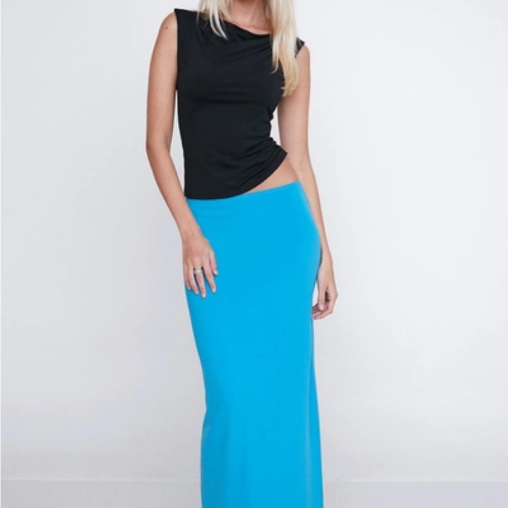 Miaou Vibrant Blue Chiara Maxi Skirt